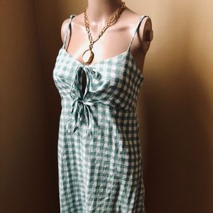 Mint gingham summer dress